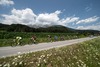 The peleton in Tyrol during the Tour of Austria, 7th Stage, from Kitzbuehl to Innsbruck, Austria on 2015/07/11.
