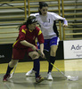 Players during women floorball match between Slovenia and Spain. Qualifications women floorball match for World Championships between Slovenia and Spain was played on Friday, 6th of February 2009, in Idrija, Slovenia. Match ended with 4:4.
