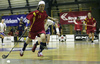 Players during women floorball match between Slovenia and Spain. Qualifications women floorball match for World Championships between Slovenia and Spain was played on Friday, 6th of February 2009, in Idrija, Slovenia. Match ended with 4:4.

