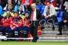 Switzerlands coach Jakob Kuhn gestures during the Euro 2008 Group A soccer match between Switzerland and Czech Republic at the St. Jakob Park (Joggeli) stadium in Basel, Switzerland, Saturday June 7, 2008.

