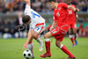 Switzerlands midfielder Tranquillo Barnetta, right, fights for the ball with Czech Republics forward Libor Sionko during the Euro 2008 Group A soccer match between Switzerland and Czech Republic at the St. Jakob Park (Joggeli) stadium in Basel, Switzerland, Saturday June 7, 2008.
