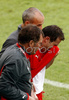 Switzerlands forward Alexander Frei leaves the pitch after a injury during the Euro 2008 Group A soccer match between Switzerland and Czech Republic at the St. Jakob Park (Joggeli) stadium in Basel, Switzerland, Saturday June 7, 2008.
