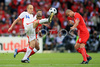 Czech Republics midfielder David Jarolim, left, fights for the ball with Switzerlands midfielder Goekhan Inler during the Euro 2008 Group A soccer match between Switzerland and Czech Republic at the St. Jakob Park (Joggeli) stadium in Basel, Switzerland, Saturday June 7, 2008.

