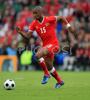Switzerlands midfielder Gelson Fernandes runs with the ball during the Euro 2008 Group A soccer match between Switzerland and Czech Republic at the St. Jakob Park (Joggeli) stadium in Basel, Switzerland, Saturday June 7, 2008.

