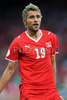 Switzerlands midfielder Valon Behrami looks on during the Euro 2008 Group A soccer match between Switzerland and Czech Republic at the St. Jakob Park (Joggeli) stadium in Basel, Switzerland, Saturday June 7, 2008.

