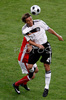 Germanys defender Clemens Fritz heads the ball during the Euro 2008 Group B soccer match between Germany and Poland at the Woerthersee stadium in Klagenfurt, Austria, Sunday June 8, 2008.
