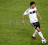 Germanys midfielder Michael Ballack controls the ball during the Euro 2008 Group B soccer match between Germany and Poland at the Woerthersee stadium in Klagenfurt, Austria, Sunday June 8, 2008.
