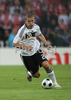 Germanys forward Lukas Podolski controls the ball during the Euro 2008 Group B soccer match between Germany and Poland at the Woerthersee stadium in Klagenfurt, Austria, Sunday June 8, 2008.
