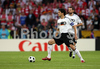 Germanys midfielder Michael Ballack controls the ball during the Euro 2008 Group B soccer match between Germany and Poland at the Woerthersee stadium in Klagenfurt, Austria, Sunday June 8, 2008.
