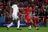 Portugals midfielder Deco controls the ball during the Euro 2008 Group A soccer match between Portugal and Turkey at the Stade de Geneve stadium in Geneva, Switzerland, Saturday June 7, 2008.

