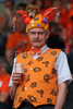 A Netherlands fan looks on prior to the kick off of the Euro 2008 Group C soccer match between Netherlands and Italy at the Stade de Suisse stadium in Berne, Switzerland, Monday June 9, 2008.
