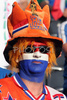 A Netherlands fan looks on prior to the kick off of the Euro 2008 Group C soccer match between Netherlands and Italy at the Stade de Suisse stadium in Berne, Switzerland, Monday June 9, 2008.
