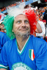 A Italian fan looks on prior to the kick off of the Euro 2008 Group C soccer match between Netherlands and Italy at the Stade de Suisse stadium in Berne, Switzerland, Monday June 9, 2008.
