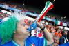 A Italian fan looks on prior to the kick off of the Euro 2008 Group C soccer match between Netherlands and Italy at the Stade de Suisse stadium in Berne, Switzerland, Monday June 9, 2008.
