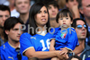 Karina Camoranesi, wife of Italys Mauro Camoranesi during the Euro 2008 Group C soccer match between Netherlands and Italy at the Stade de Suisse stadium in Berne, Switzerland, Monday June 9, 2008.
