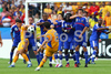 Romanias defender Cristian Chivu kicks the ball during the Euro 2008 Group C soccer match between Romania and France at the Letzigrund stadium in Zurich, Switzerland, Monday June 9, 2008.
