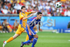 Romanias midfielder Razvan Cocis, left, fights for the ball with Frances midfielder Jeremy Toulalan during the Euro 2008 Group C soccer match between Romania and France at the Letzigrund stadium in Zurich, Switzerland, Monday June 9, 2008.
