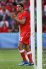 Czech Republics forward Milan Baros reacts during the Euro 2008 Group A soccer match between Czech Republic and Portugal at the Stade de Geneve stadium in Geneva, Switzerland, Wednesday June 11, 2008.
