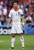 Portugals forward Cristiano Ronaldo looks on during the Euro 2008 Group A soccer match between Czech Republic and Portugal at the Stade de Geneve stadium in Geneva, Switzerland, Wednesday June 11, 2008.
