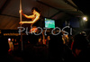 A pole dancer performs at a fan zone in Zurich during the Euro 2008 Group D soccer match between Greece and Sweden, Switzerland, Tuesday June 10, 2008.
