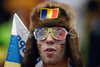 A Romanian fan looks on before the Euro 2008 Group C soccer match between Italy and Romania at the Letzigrund stadium in Zurich, Switzerland, Friday June 13, 2008.
