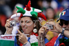 Italian fans takes pictures before the Euro 2008 Group C soccer match between Italy and Romania at the Letzigrund stadium in Zurich, Switzerland, Friday June 13, 2008.
