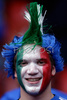 A Italian fan looks on before the Euro 2008 Group C soccer match between Italy and Romania at the Letzigrund stadium in Zurich, Switzerland, Friday June 13, 2008.
