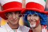 Italian fans look on before the Euro 2008 Group C soccer match between Italy and Romania at the Letzigrund stadium in Zurich, Switzerland, Friday June 13, 2008.

