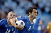 Italys defender Christian Panucci celebrates after scoring against Romania during the Euro 2008 Group C soccer match between Italy and Romania at the Letzigrund stadium in Zurich, Switzerland, Friday June 13, 2008.
