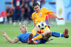 Romanias defender Cosmin Contra, right, fights for the ball with Italys midfielder Daniele De Rossi during the Euro 2008 Group C soccer match between Italy and Romania at the Letzigrund stadium in Zurich, Switzerland, Friday June 13, 2008.
