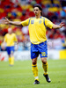 Zlatan Ibrahimovic of Sweden during the Euro 2008 Group D soccer match between Sweden and Spain at the Stadion Tivoli Neu in Innsbruck, Austria, Saturday June 14, 2008
