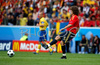 Spains defender Carles Puyol kicks the ball during the Euro 2008 Group D soccer match between Sweden and Spain at the Tivoli Neu stadium in Innsbruck, Austria, Saturday June 14, 2008.
