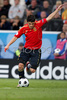 Spains forward David Villa kicks the ball during the Euro 2008 Group D soccer match between Sweden and Spain at the Tivoli Neu stadium in Innsbruck, Austria, Saturday June 14, 2008.
