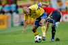 Swedens midfielder Fredrik Ljungberg, left, fights for the ball with Spains midfielder Santi Cazorla during the Euro 2008 Group D soccer match between Sweden and Spain at the Tivoli Neu stadium in Innsbruck, Austria, Saturday June 14, 2008.
