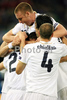 Italian team celebrating first goal during the Euro 2008 Group C soccer match between France and Italy at the Letzigrund stadium in Zurich, Switzerland, Tuesday, June 17, 2008.
