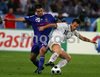 Frances Jeremy Toulalan, left, fights for the ball with Italys Antonio Cassano during the Euro 2008 Group C soccer match between France and Italy at the Letzigrund stadium in Zurich, Switzerland, Tuesday, June 17, 2008.
