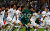 Italys players celebrate their victory at the end of the Euro 2008 Group C soccer match between France and Italy at the Letzigrund stadium in Zurich, Switzerland, Tuesday, June 17, 2008.
