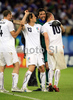 Italys players celebrate their victory at the end of the Euro 2008 Group C soccer match between France and Italy at the Letzigrund stadium in Zurich, Switzerland, Tuesday, June 17, 2008.
