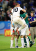 Italys players celebrate their victory at the end of the Euro 2008 Group C soccer match between France and Italy at the Letzigrund stadium in Zurich, Switzerland, Tuesday, June 17, 2008.
