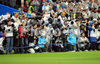 Photographers during the Euro 2008 Group C soccer match between France and Italy at the Letzigrund stadium in Zurich, Switzerland, Tuesday, June 17, 2008.
