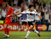 Germanys Michael Ballack celebrating his goal during the Euro 2008 quarterfinals soccer match between Germany and Portugal on the St. Jakob-Park stadium in Basel, Switzerland, Thursday June 18, 2008.
