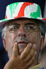 An Italian fan looks sad after Spain won against Italy at the Euro 2008 quarter final soccer match between Spain and Italy at the Ernst Happel stadium in Vienna, Austria, Sunday June 22, 2008.

