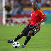 Spains midfielder Marcos Senna kicks the ball during the Euro 2008 quarter final soccer match between Spain and Italy at the Ernst Happel stadium in Vienna, Austria, Sunday June 22, 2008. <br> 
