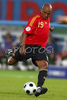 Spains midfielder Marcos Senna kicks the ball during the Euro 2008 quarter final soccer match between Spain and Italy at the Ernst Happel stadium in Vienna, Austria, Sunday June 22, 2008.
