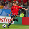 Spains forward Fernando Torres kicks the ball during the Euro 2008 quarter final soccer match between Spain and Italy at the Ernst Happel stadium in Vienna, Austria, Sunday June 22, 2008.
