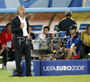 Italys coach, Roberto Donadoni during the Euro 2008 quarter final soccer match between Spain and Italy at the Ernst Happel stadium in Vienna, Austria, Sunday June 22, 2008.
