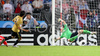 Spains forward David Silva, left, scores past Russias goalkeeper Igor Akinfeev during the Euro 2008 semi final soccer match between Russia and Spain at the Ernst Happel stadium in Vienna, Austria, Thursday June 26, 2008.
