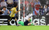 Spains forward David Silva, left, scores past Russias goalkeeper Igor Akinfeev during the Euro 2008 semi final soccer match between Russia and Spain at the Ernst Happel stadium in Vienna, Austria, Thursday June 26, 2008.
