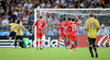Spains forward Daniel Guiza scores past Russias goalkeeper Igor Akinfeev during the Euro 2008 semi final soccer match between Russia and Spain at the Ernst Happel stadium in Vienna, Austria, Thursday June 26, 2008.
