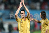Spains forward Daniel Guiza celebrates after Spain defeated Russia 3-0 at the Euro 2008 semi final soccer match between Russia and Spain at the Ernst Happel stadium in Vienna, Austria, Thursday June 26, 2008.
